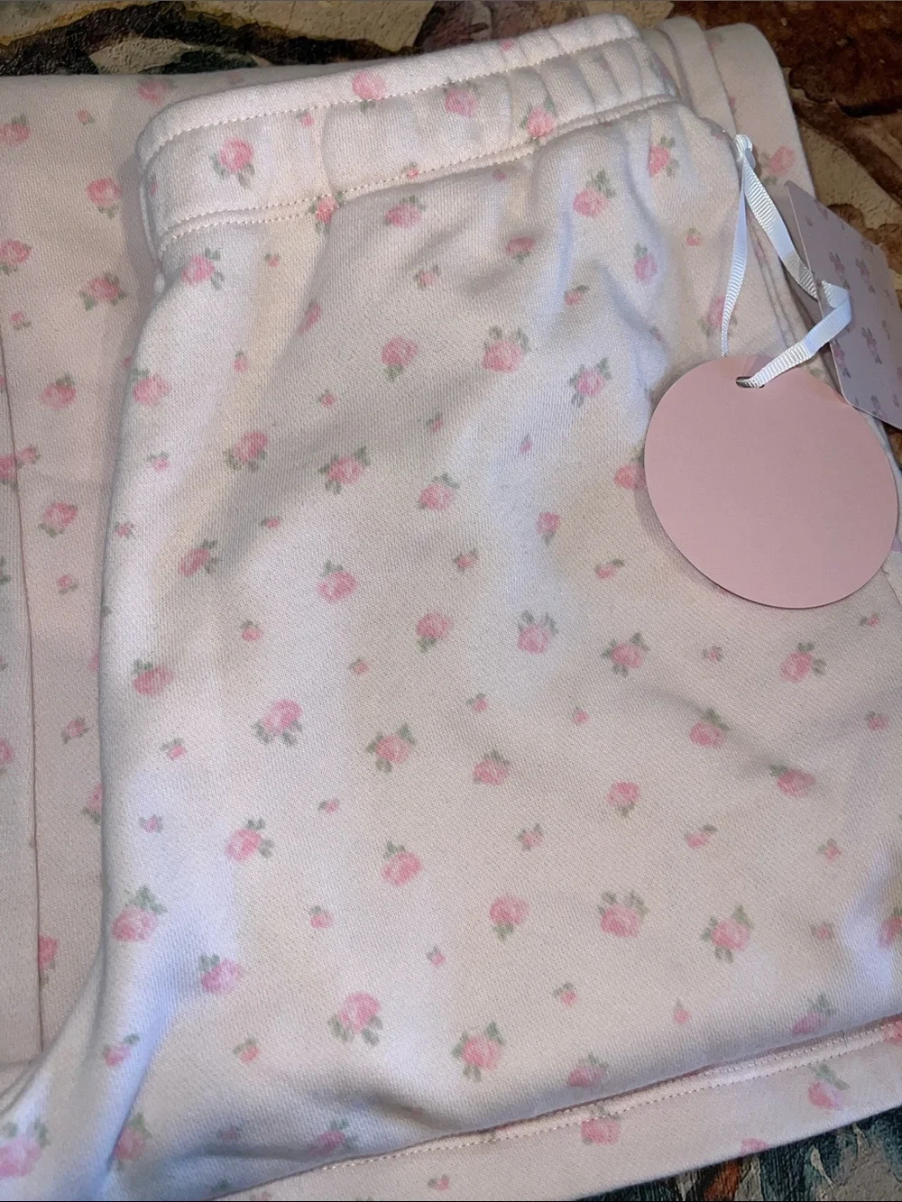LOVESHACKFANCY BLOOMING HEIRLOOM FRENCH TERRY WIDE LEG SWEATPANTS/TOP 💐🎀NWT  XXL